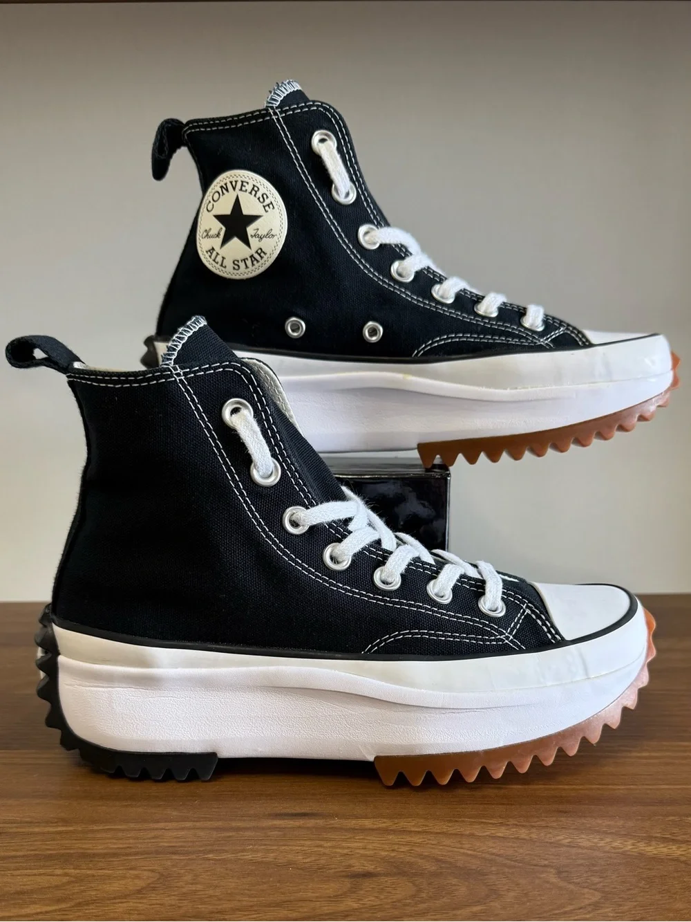 Converse Run Star Hike High Top Platform Sneakers Black Size 6.5 - Picture 2 of 13